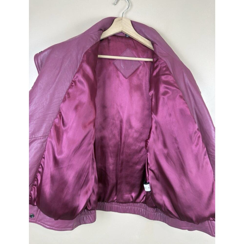 Jacqueline Ferrar Mauve Leather Jacket - Picture 7 of 17